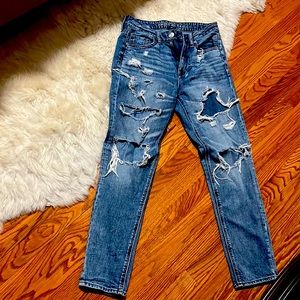 American Eagle high rise tom girl jeans